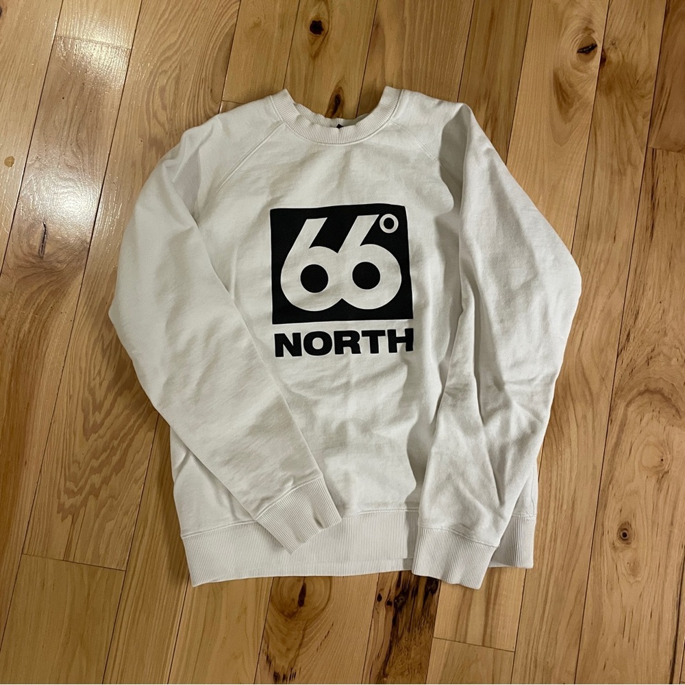 66 DEGREES NORTH ICELAND WHITE CREWNECK